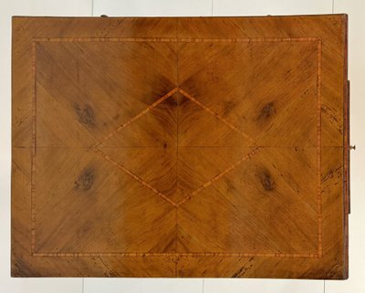 High walnut veneered desk, Veneto, second half of the 18th century