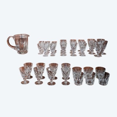 Suite De Verres En Cristal St Louis