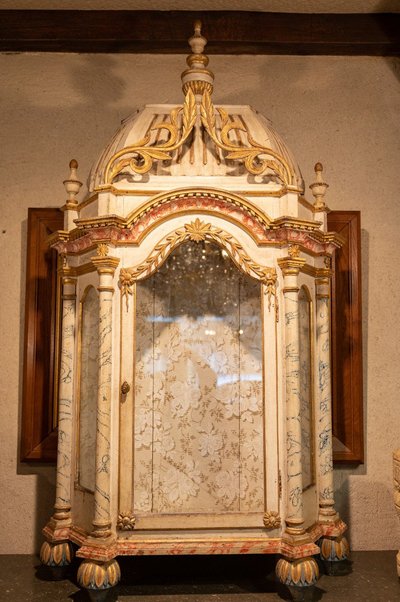 Baroque Oratory Polychrome Wood