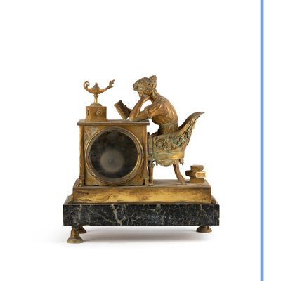 After Jean André Reiche (1752–1817), *The Reader*, bronze clock, 19th century