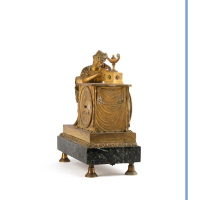 After Jean André Reiche (1752–1817), *The Reader*, bronze clock, 19th century