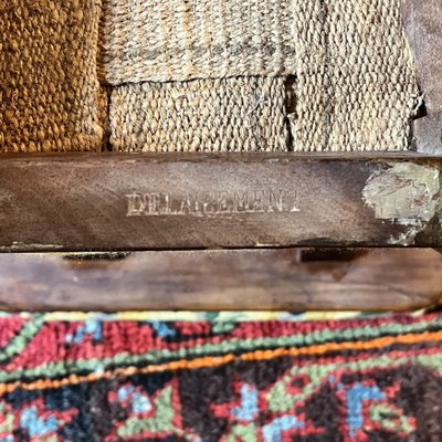 Stampato Delaisement, raro voyeuse in mogano del periodo Luigi XVI