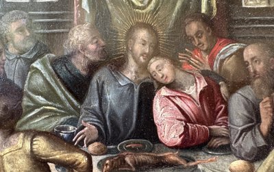 L'Ultima Cena - Scuola di PIETER CANDID - tra le Fiandre e l'Italia - XVII secolo