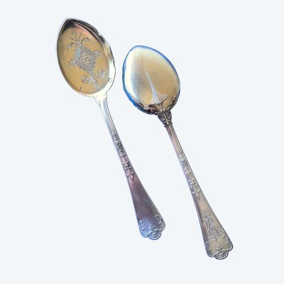 12 Puiforcat ice cream scoops.