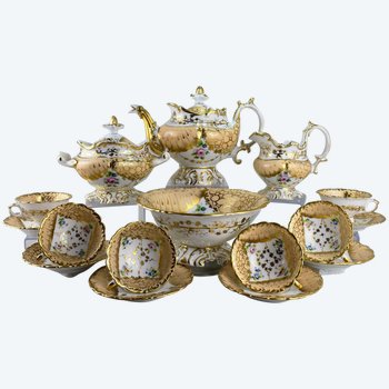 Old Paris Porcelain Tea Service. XIXth