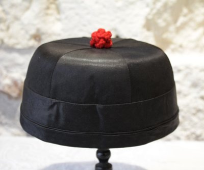 Cappello tradizionale cinese Manchu, inizio XX secolo