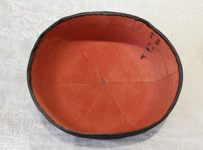 Cappello tradizionale cinese Manchu, inizio XX secolo