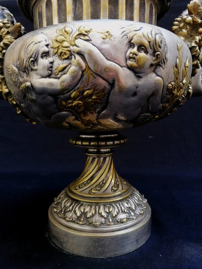 GILDED BRONZE AND SILVER BOWL - MIDDLE TABLE - BACCHUS - NAPOLEON III - XIXEME SIECLE -