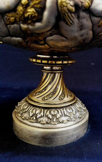 GILDED BRONZE AND SILVER BOWL - MIDDLE TABLE - BACCHUS - NAPOLEON III - XIXEME SIECLE -
