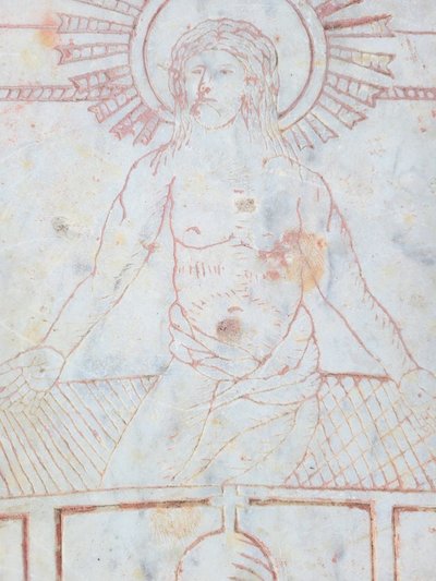 Stele in marmo, Cristo della Resurrezione, XVI-XVII secolo