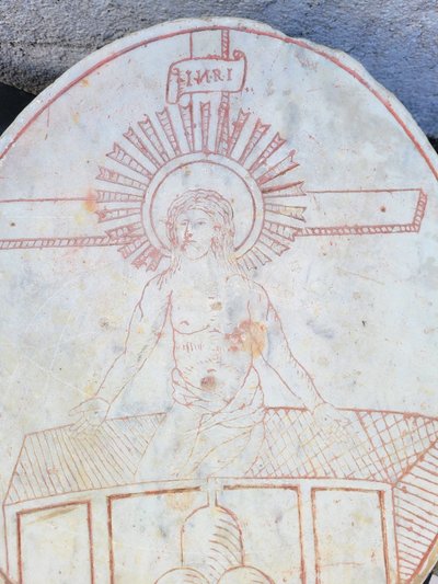 Stele in marmo, Cristo della Resurrezione, XVI-XVII secolo