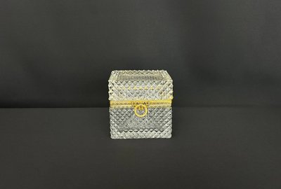 Diamond-cut crystal case, gilt bronze mount, France 19th century