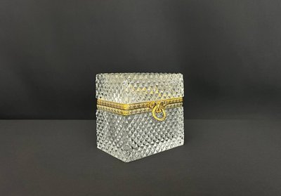 Diamond-cut crystal case, gilt bronze mount, France 19th century