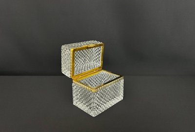Diamond-cut crystal case, gilt bronze mount, France 19th century
