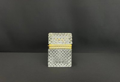 Diamond-cut crystal case, gilt bronze mount, France 19th century