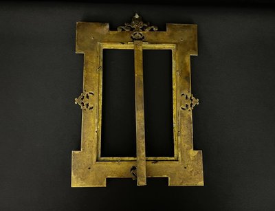 Gilt bronze frame with cloisonné enamels