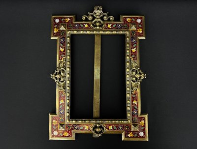 Gilt bronze frame with cloisonné enamels