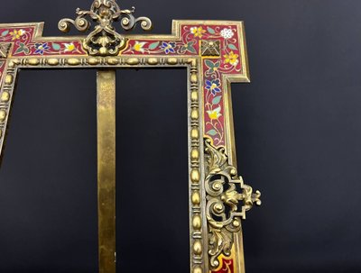 Gilt bronze frame with cloisonné enamels