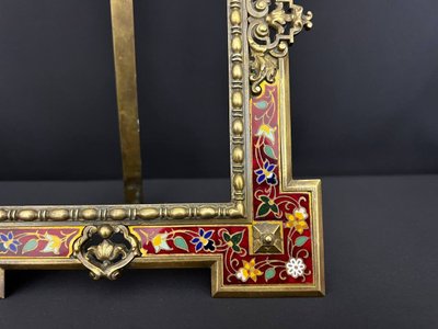 Gilt bronze frame with cloisonné enamels