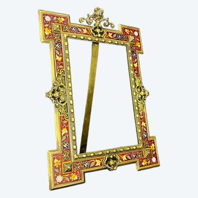 Gilt bronze frame with cloisonné enamels