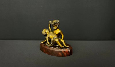 Statuetta in bronzo - Putti che giocano