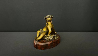 Statuetta in bronzo - Putti che giocano