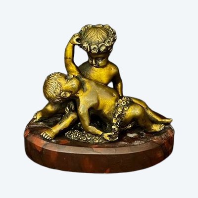 Statuetta in bronzo - Putti che giocano