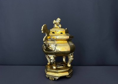 Brûle-parfum chinois en bronze – XXe siècle