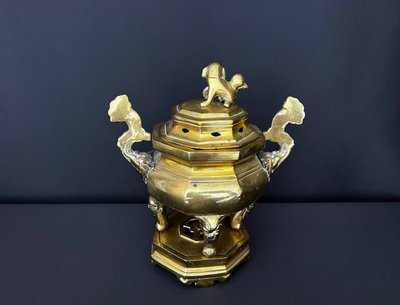 Brûle-parfum chinois en bronze – XXe siècle