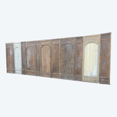 Nice lot of antique oak woodwork from the 18th century to restore - 11 linear meters