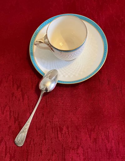 Set di 3 deliziose tazze antiche di porcellana fine vittoriana Minton del 1860 circa