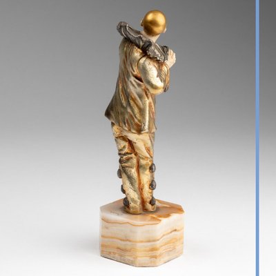 Georges Omerth (Act. 1895-1925), paire de sculptures  chryséléphantine, XIXe