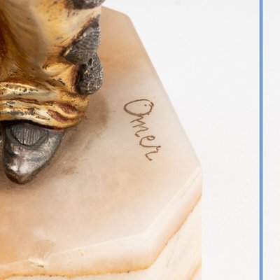 Georges Omerth (Act. 1895-1925), paire de sculptures  chryséléphantine, XIXe