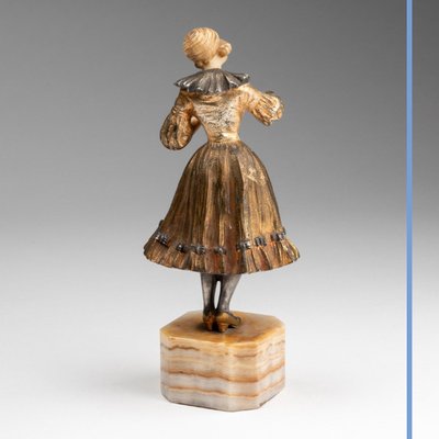 Georges Omerth (Act. 1895-1925), paire de sculptures  chryséléphantine, XIXe