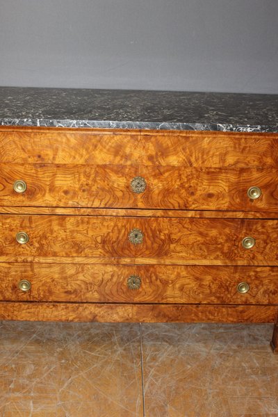 Commode Empire en loupe de frêne XIX