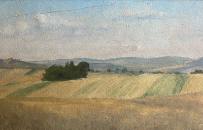 Pittura HSP Georges M. J. GIRARDOT (1856-1914) "Paesaggio" 1905