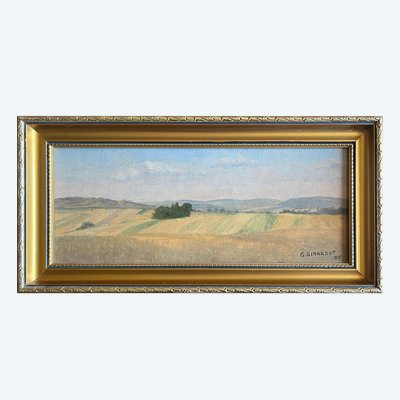 Pittura HSP Georges M. J. GIRARDOT (1856-1914) "Paesaggio" 1905