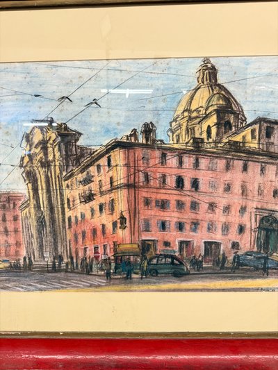 Drawing center of Rome 1964, Belau, 91x84cm
