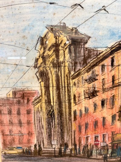 Drawing center of Rome 1964, Belau, 91x84cm