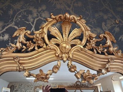 Miroir XIX à guirlandes  181 x 110