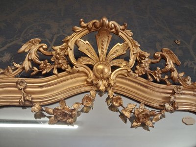 Miroir XIX à guirlandes  181 x 110