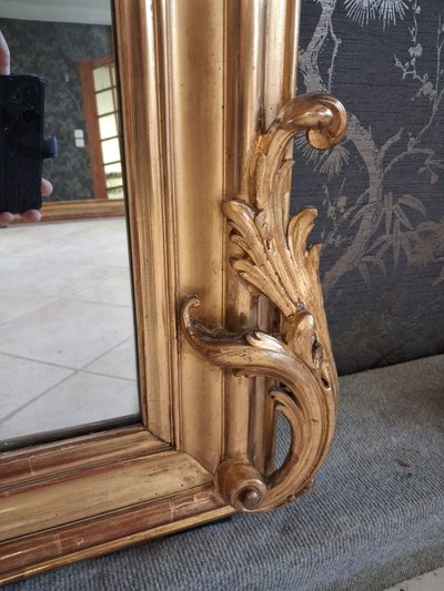 Miroir XIX à guirlandes  181 x 110