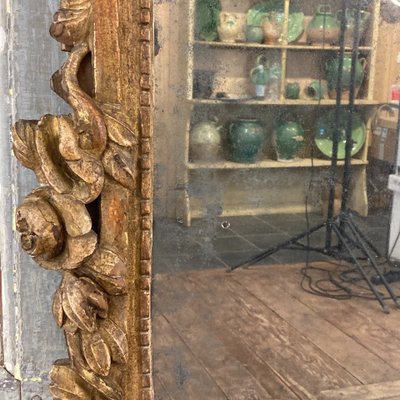 Large Provençal mirror in gilded wood 18th century