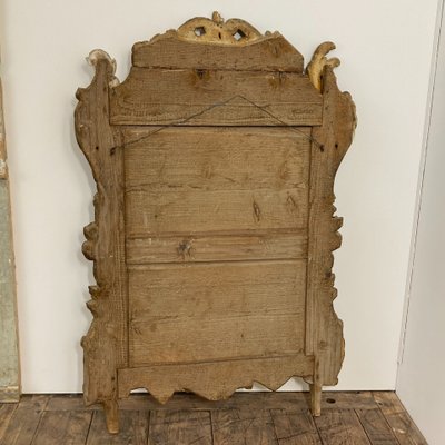 Large Provençal mirror in gilded wood 18th century