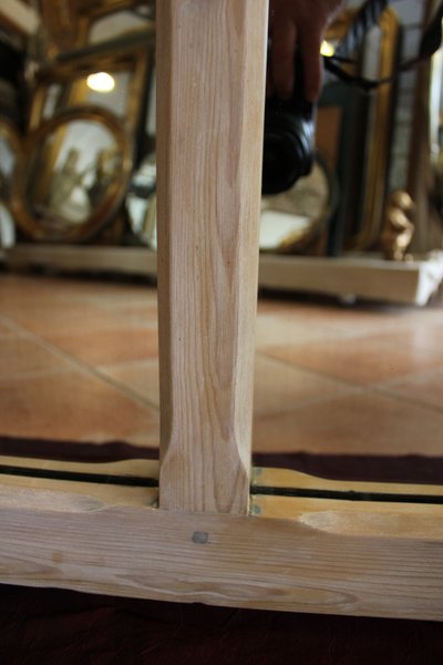 69 x 115 cm Pair of bleached waxed wood mirrors