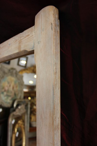 69 x 115 cm Pair of bleached waxed wood mirrors