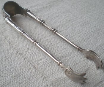 Silver plated sugar tongs "Russian" model Goldsmith SFAM