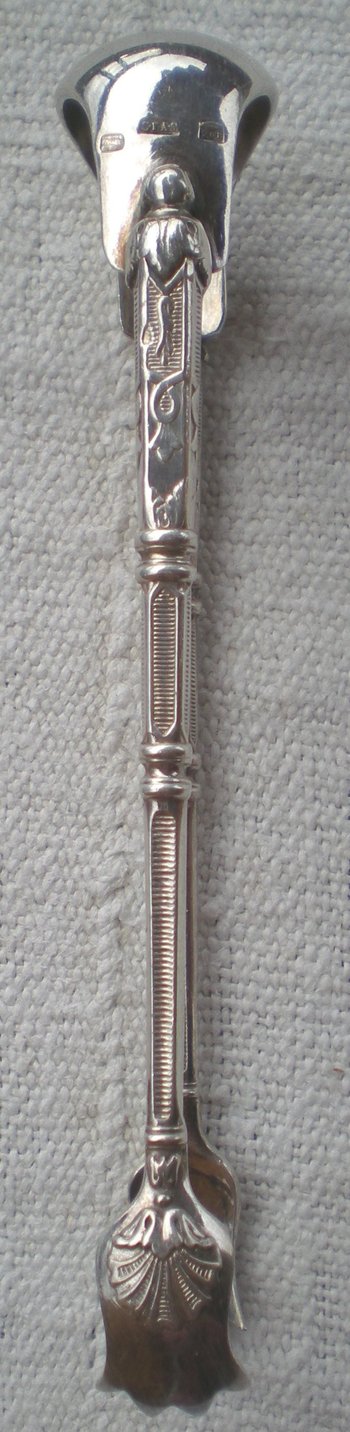 Silver plated sugar tongs "Russian" model Goldsmith SFAM