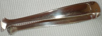 Solid silver sugar tongs minerva mark art deco model Boulenger silverware