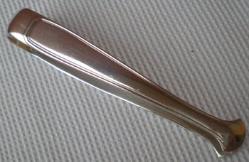 Solid silver sugar tongs minerva mark art deco model Boulenger silverware
